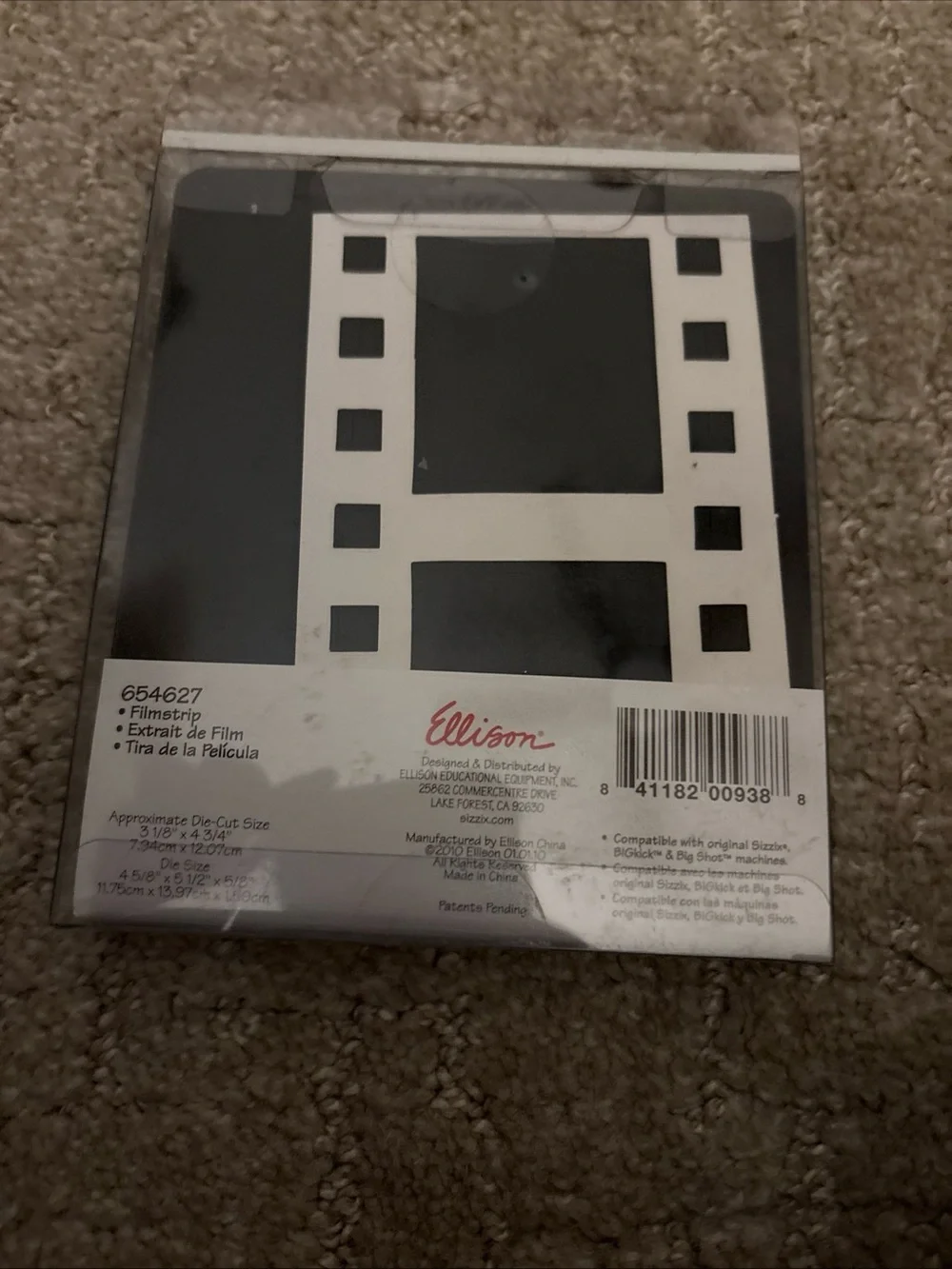FILMSTRIP Sizzix Cutting Die Frame Scrapbooking Cards 554627 Scrapbook Photo